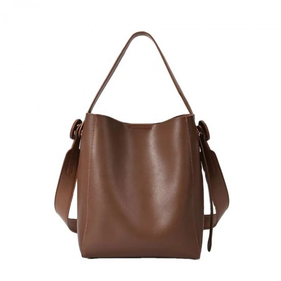 Retro Soft Leather Shoulder Bag for Women High Grade Handheld Bucket Bag Retro Soft Leather Shoulder Bag for Women High Grade Handheld Bucket Bag
